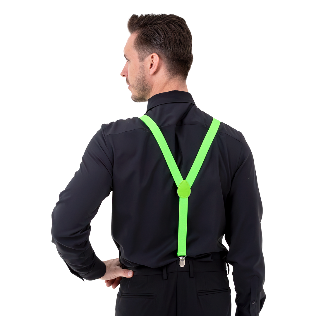 Szelki do spodni neonowe zielone