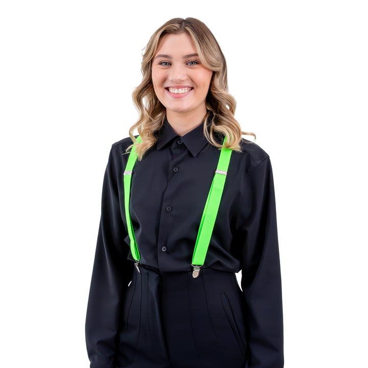 Szelki do spodni neonowe zielone