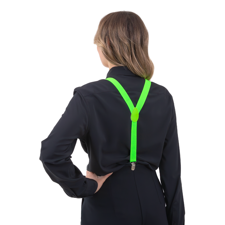 Szelki do spodni neonowe zielone