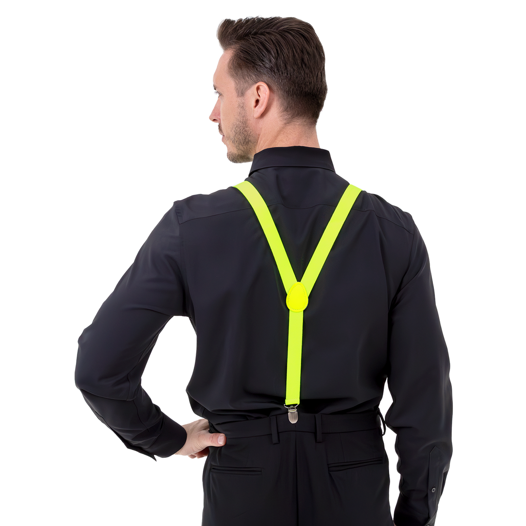 Szelki do spodni neonowe żółte