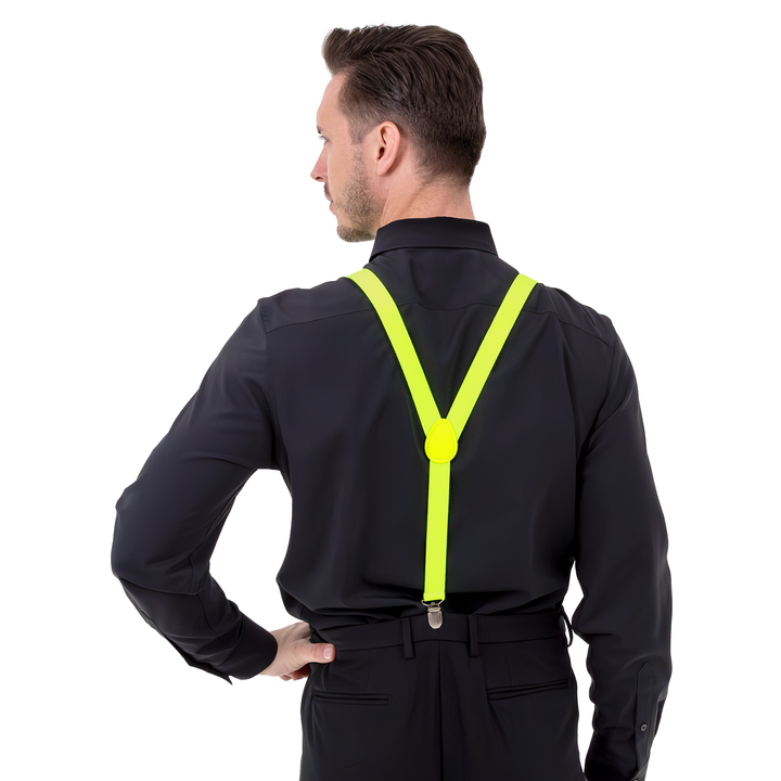 Szelki do spodni neonowe żółte