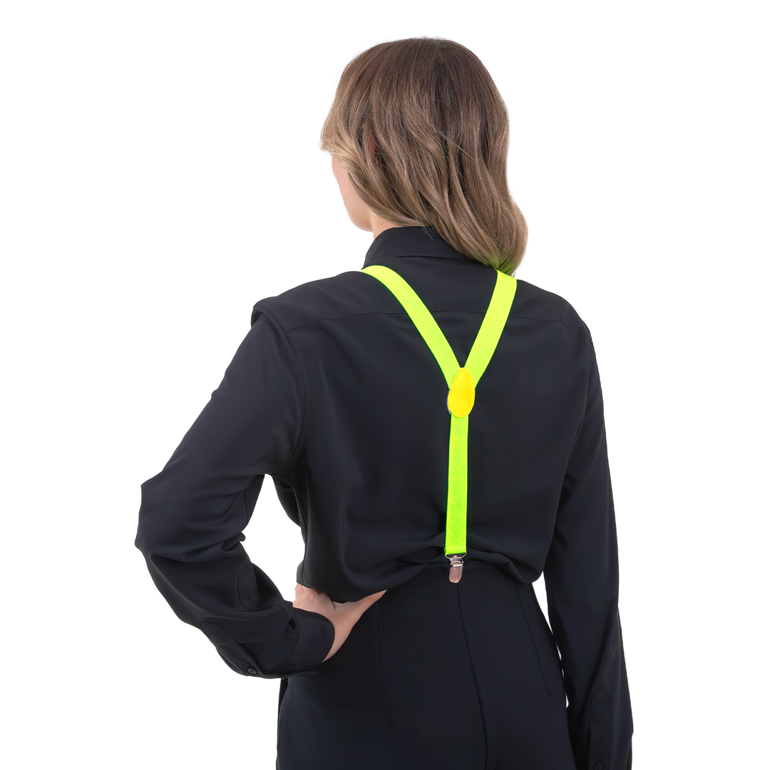 Szelki do spodni neonowe żółte