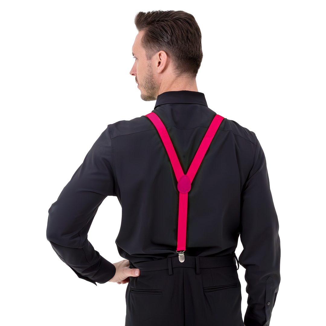 Szelki do spodni różowe