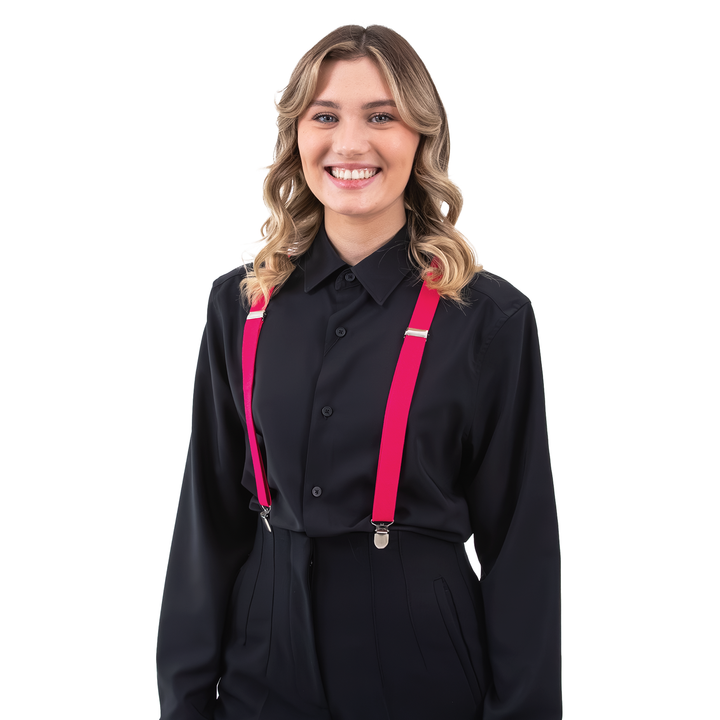 Szelki do spodni różowe