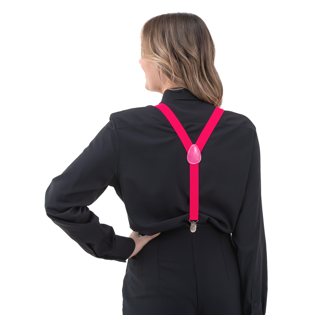 Szelki do spodni różowe