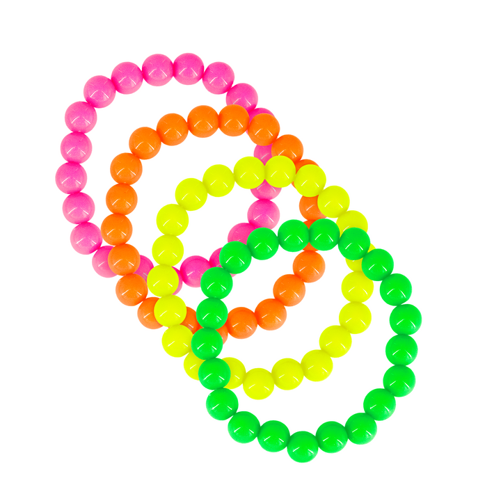 Bransoletki neonowe Disco lata 80-te - 4 szt.