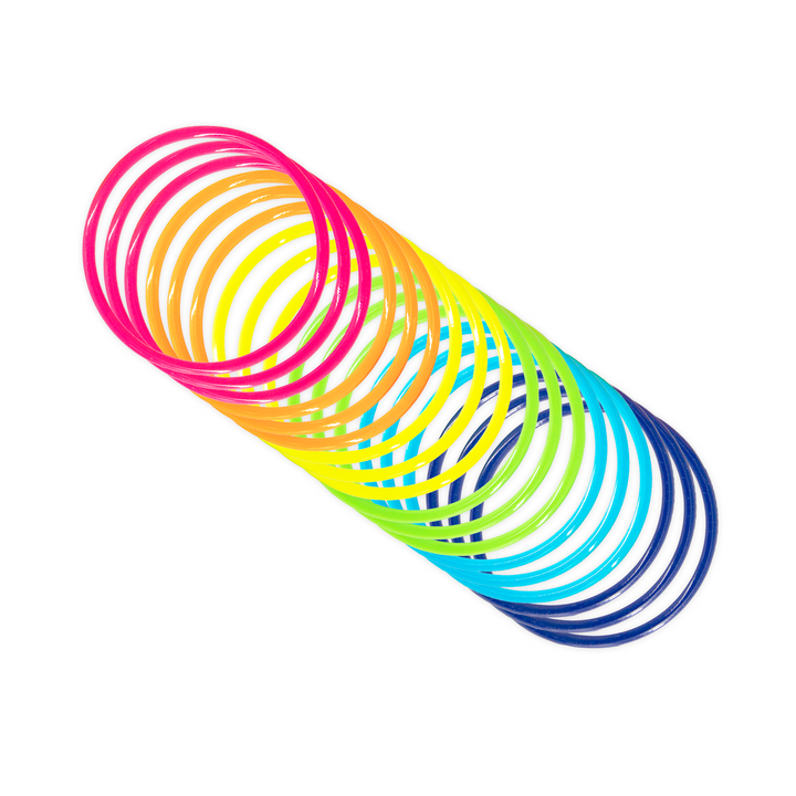 Bransoletki multikolor neonowe Disco lata 80-te - 18 szt.