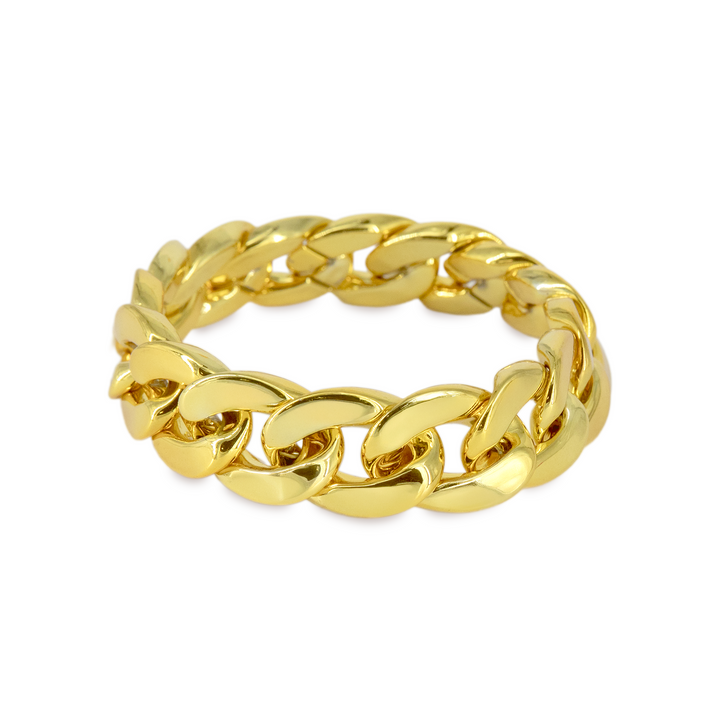 Bransoleta łańcuch złoty Disco lata 80-te