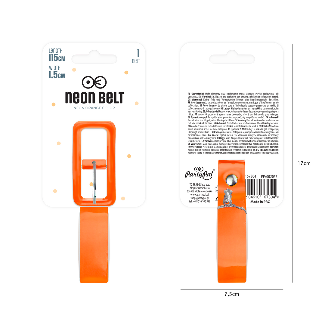 Pasek neonowy pomarańczowy 1,5 cm
