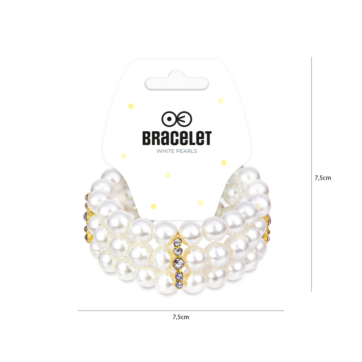 Bransoletka z perłami i cyrkoniami