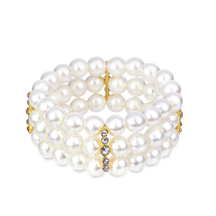 Bransoletka z perłami i cyrkoniami