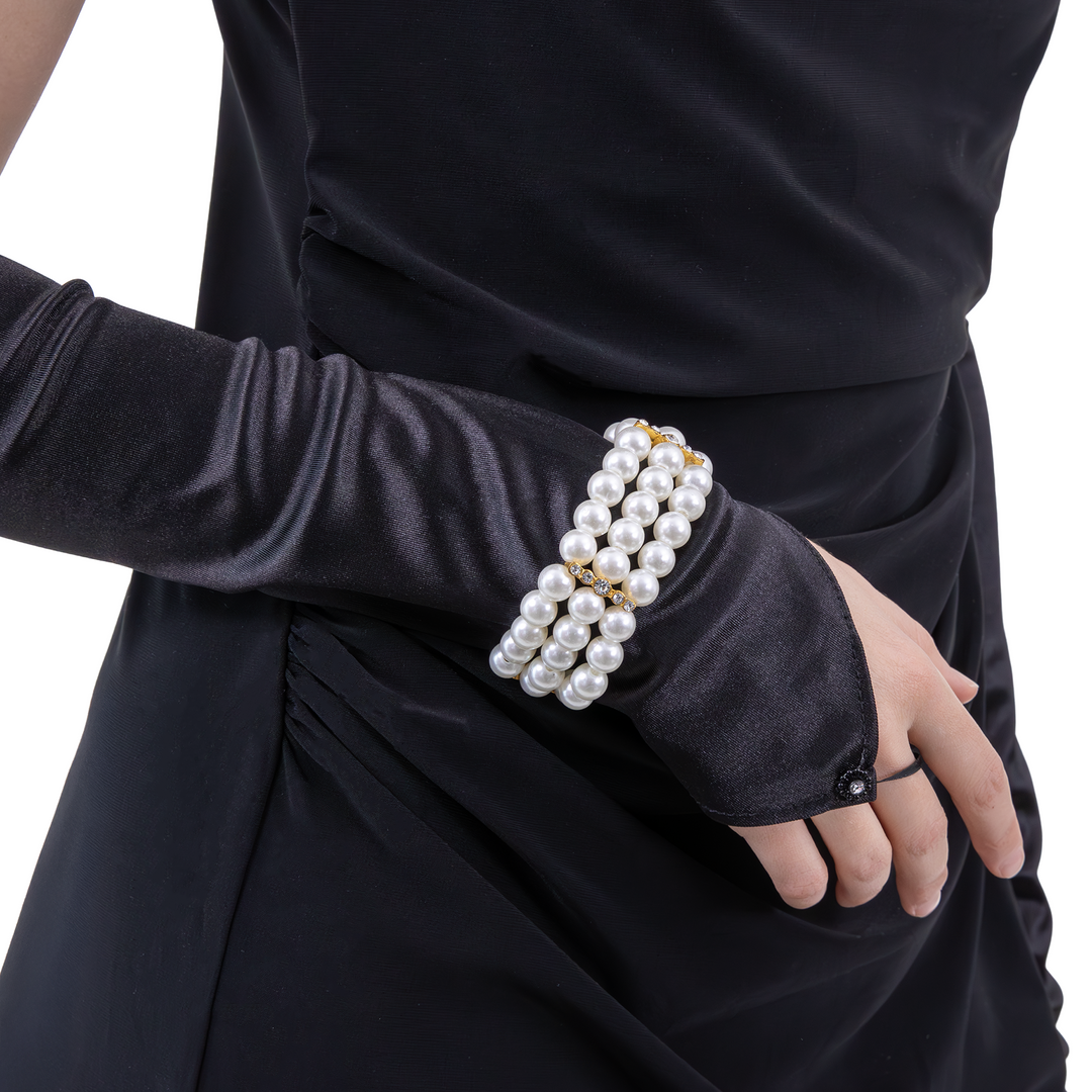 Bransoletka z perłami i cyrkoniami