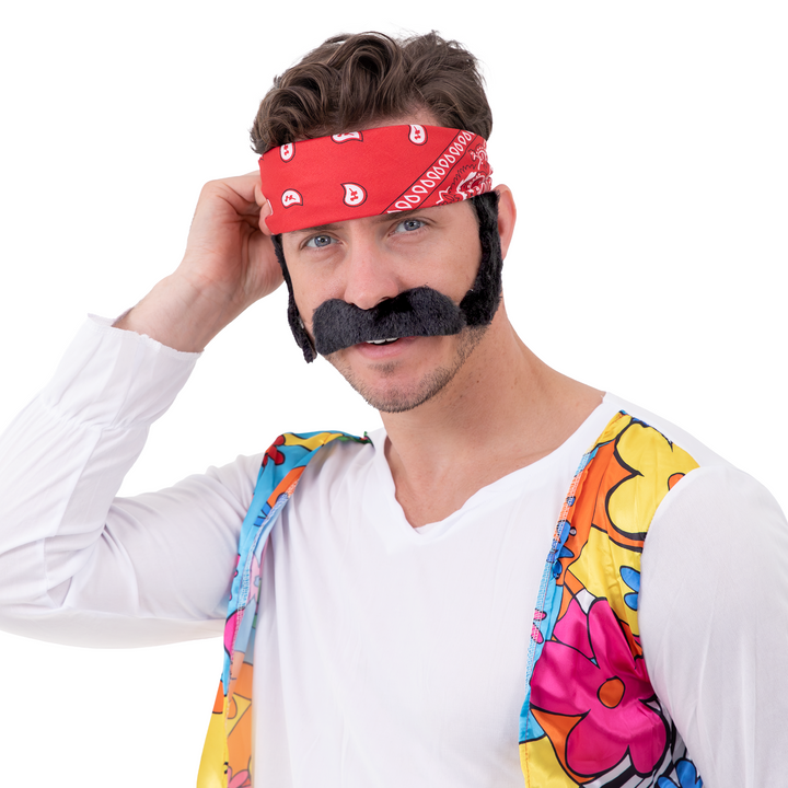 Sztuczne bokobrody i wąsy - zestaw