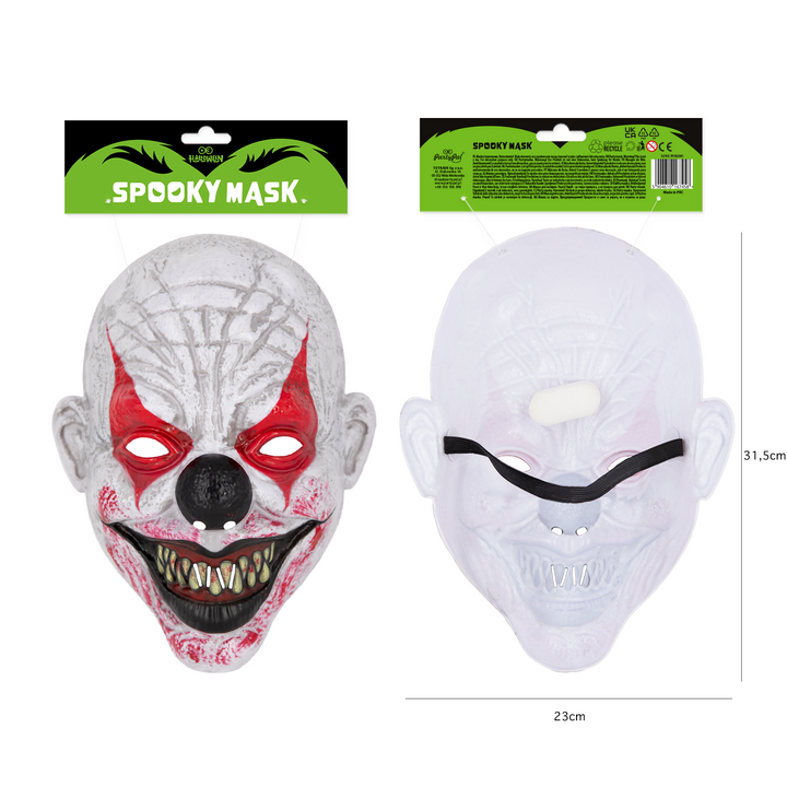 Maska Halloween Klaun 23x31,5 cm