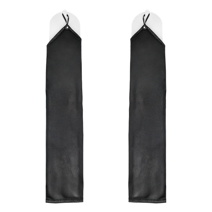 Rękawiczki satynowe czarne na palec z cyrkonią 40 cm