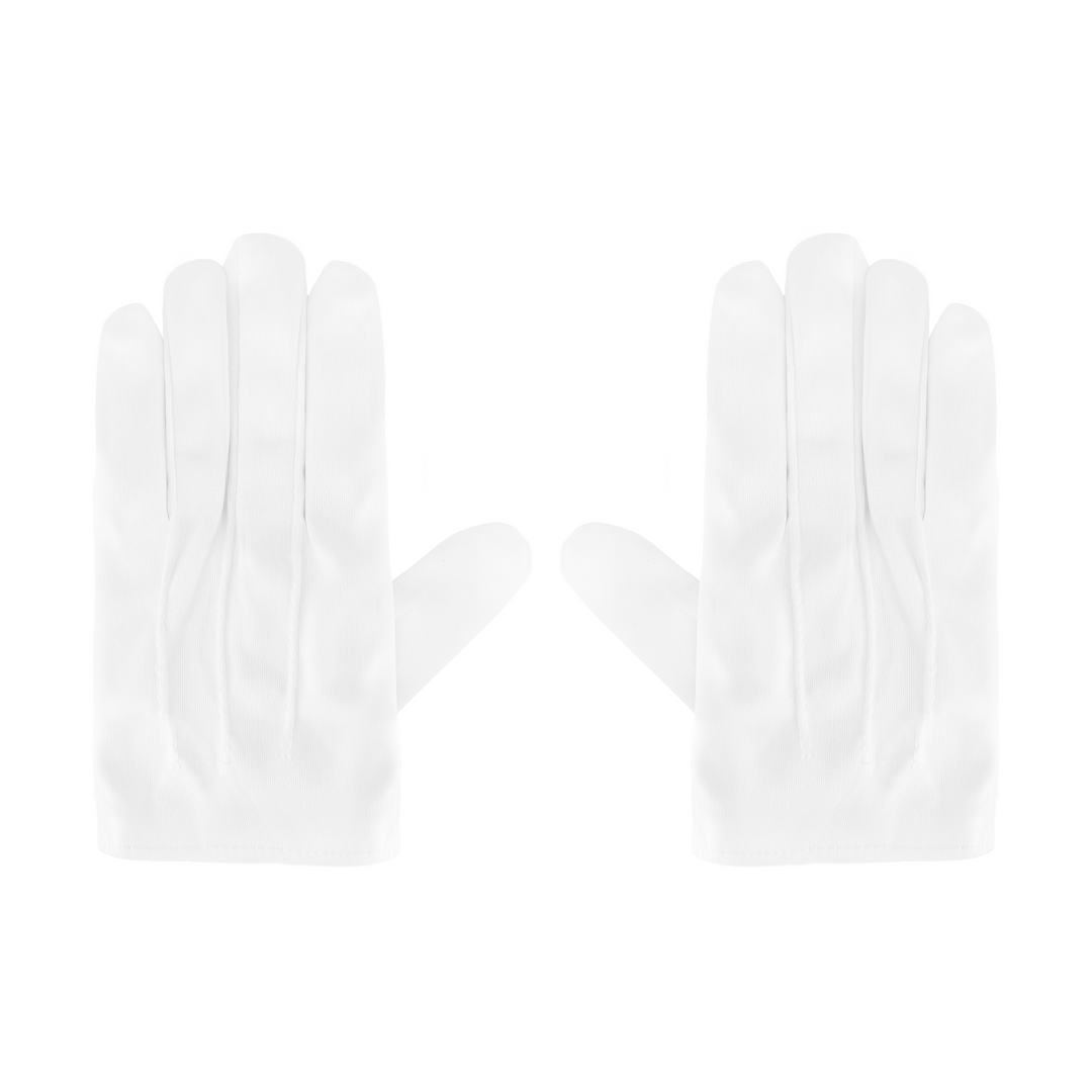 Rękawiczki białe z przeszyciami 19 cm