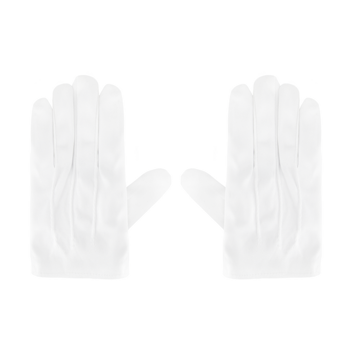 Rękawiczki białe z przeszyciami 19 cm