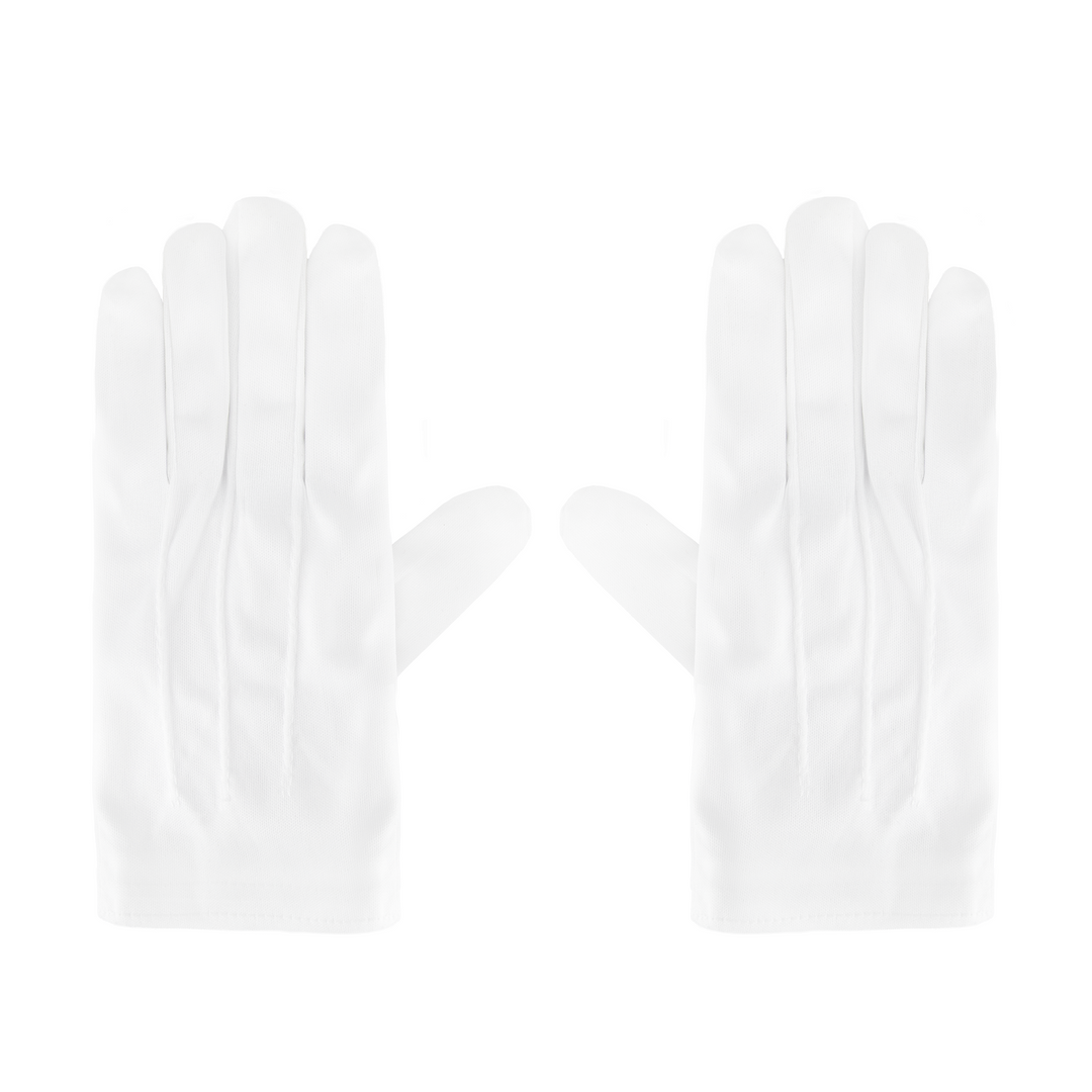 Rękawiczki białe z przeszyciami 23 cm