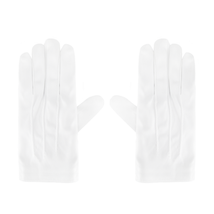 Rękawiczki białe z przeszyciami 23 cm