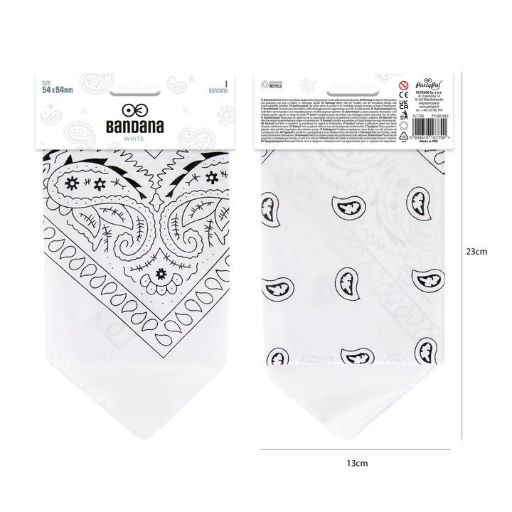 Chustka bandana biała