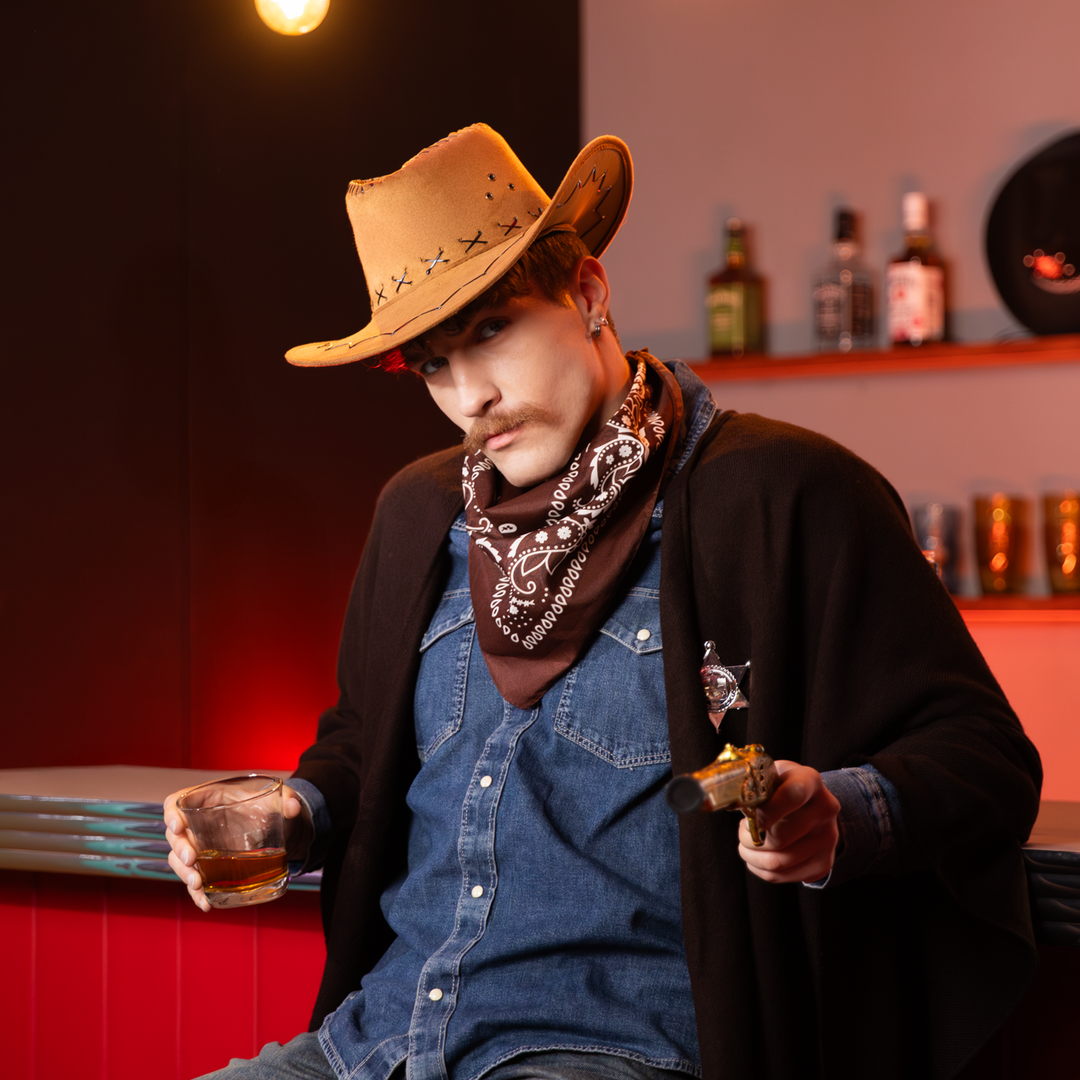 Chustka bandana brązowa