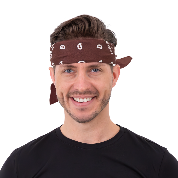Chustka bandana brązowa