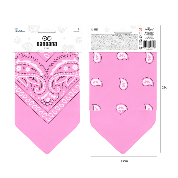 Chustka bandana różowa