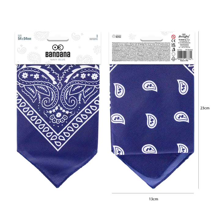 Chustka bandana granatowa
