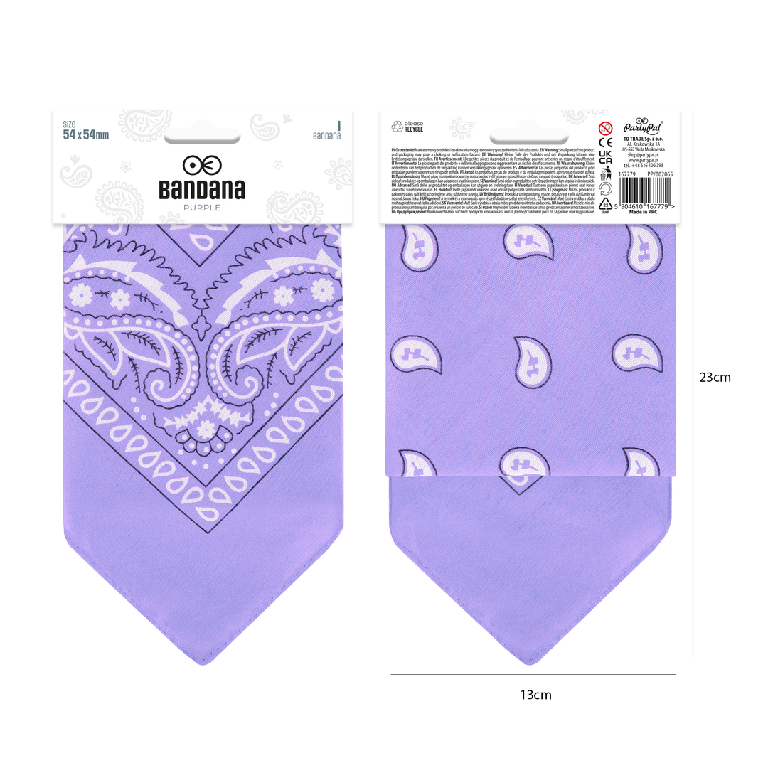 Chustka bandana fioletowa