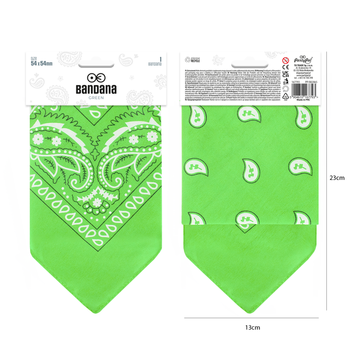 Chustka bandana zielona