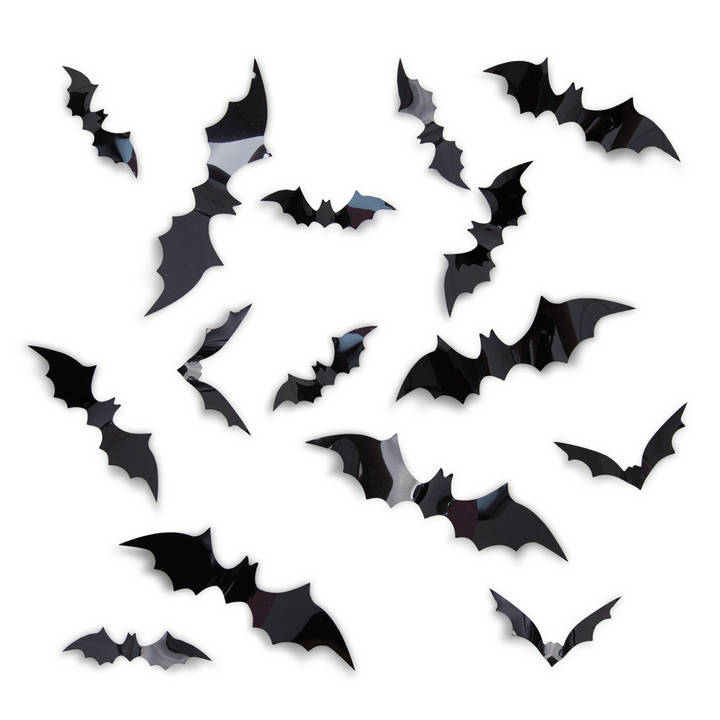 Halloween naklejki na ścianę 3D Nietoperze 60 szt.