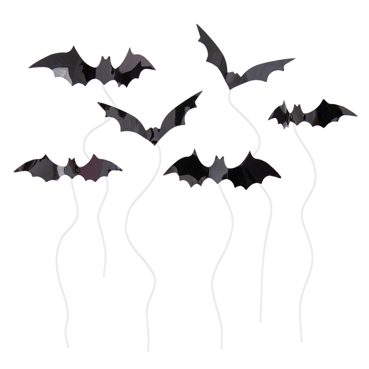 Toppery na tort Halloween Nietoperze DIY 6 szt.