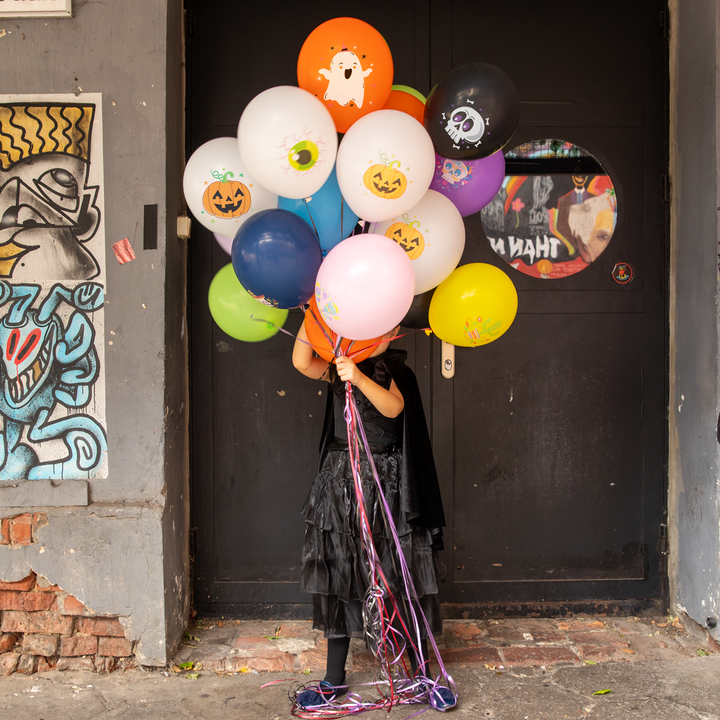 Balony Halloween 12cali 8 szt. zestaw