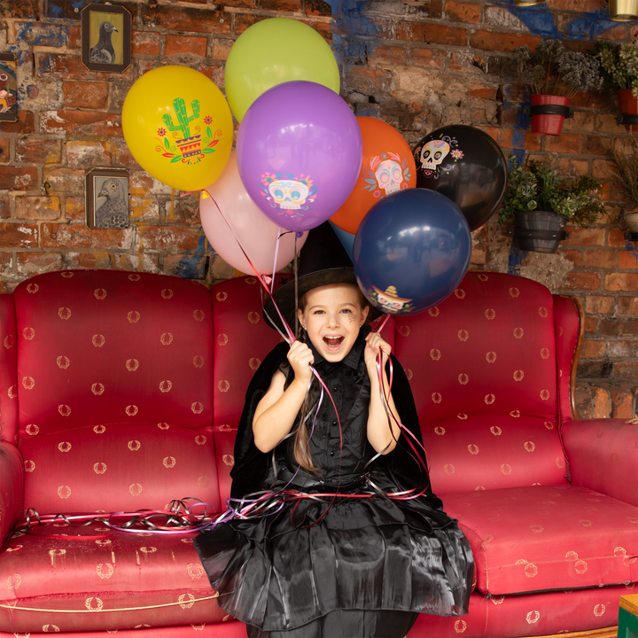 Balony Meksykańskie Halloween 12 cali 8 szt. zestaw