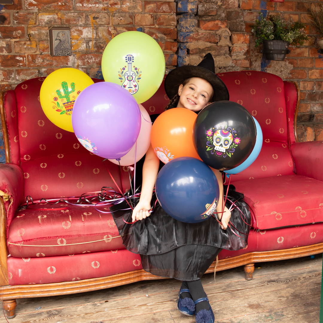 Balony Meksykańskie Halloween 12 cali 8 szt. zestaw