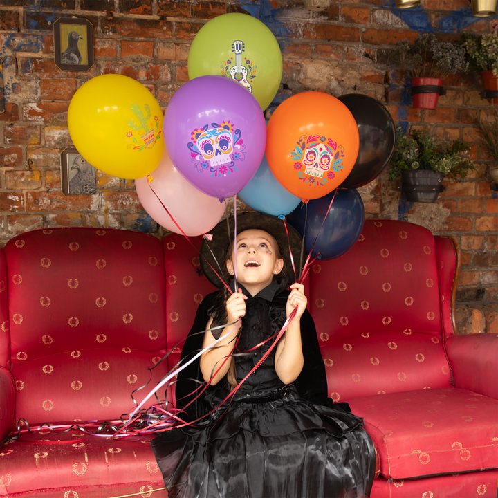 Balony Meksykańskie Halloween 12 cali 8 szt. zestaw