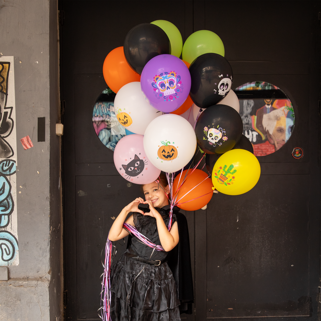 Balony Meksykańskie Halloween 12 cali 8 szt. zestaw