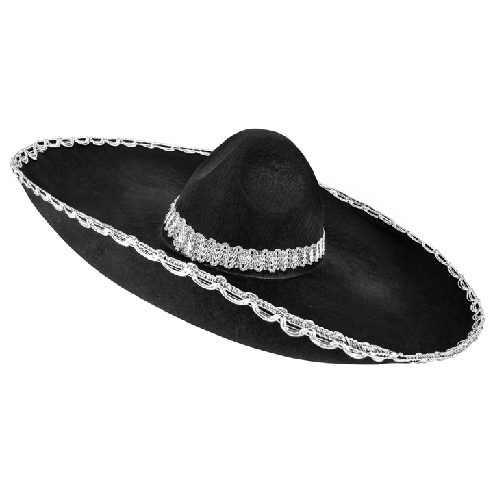 Kapelusz meksykański Sombrero ze srebrnym wykończeniem