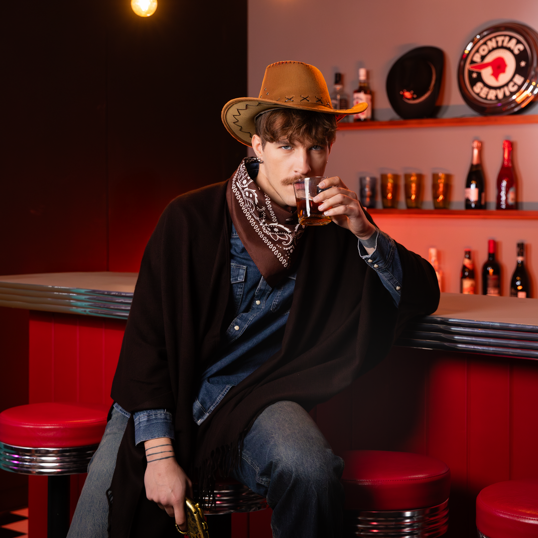 Kapelusz kowbojski jasny brąz