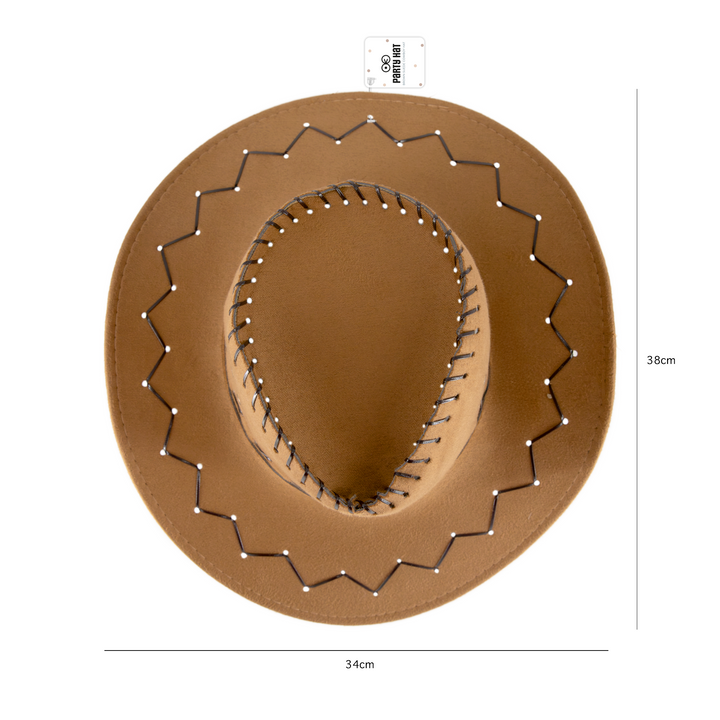 Kapelusz kowbojski jasny brąz