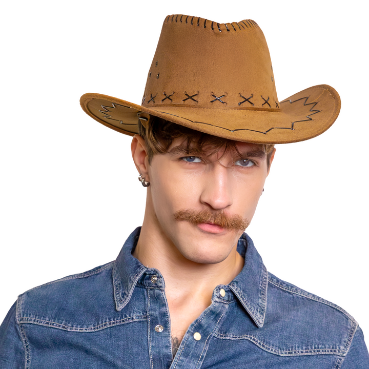 Kapelusz kowbojski jasny brąz