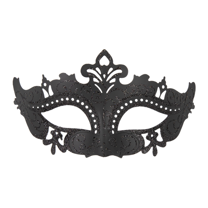 Maska karnawałowa z ornamentami czarna