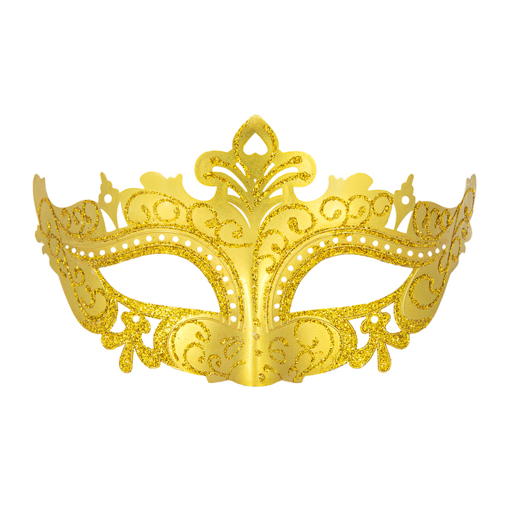 Maska karnawałowa z ornamentami złota