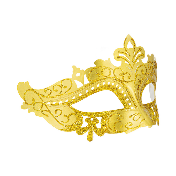 Maska karnawałowa z ornamentami złota