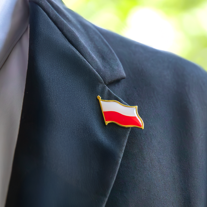 Przypinka z flagą Polski
