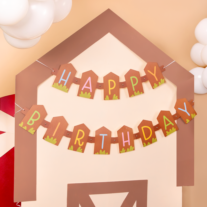 Baner Happy Birthday Farma 182x17 cm