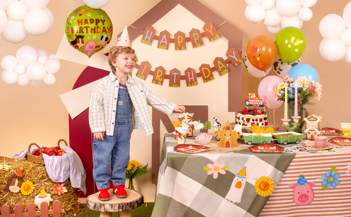 Baner Happy Birthday Farma 182x17 cm