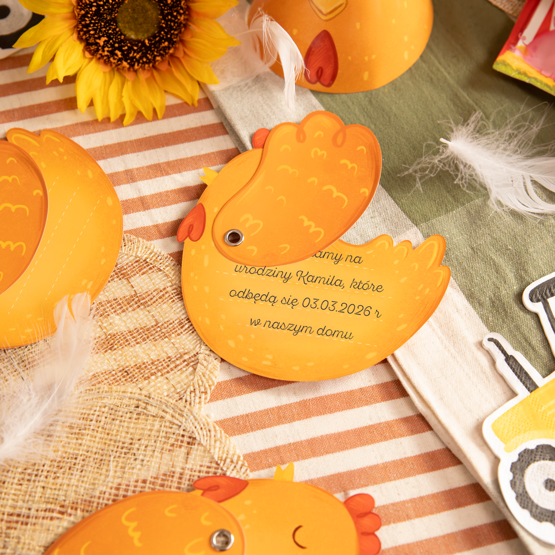 Zaproszenie na imprezę Farma 6 szt. zestaw