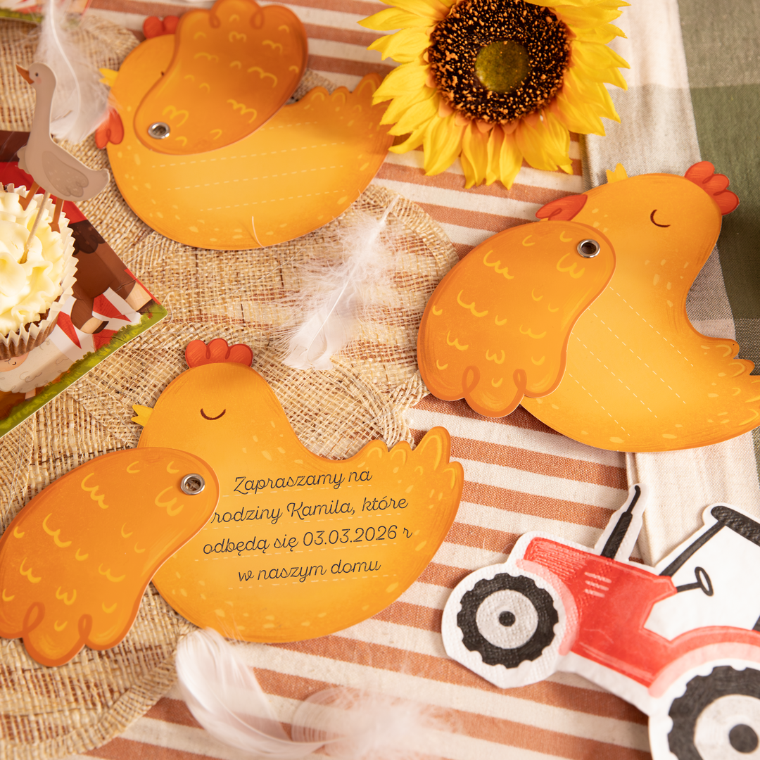 Zaproszenie na imprezę Farma 6 szt. zestaw