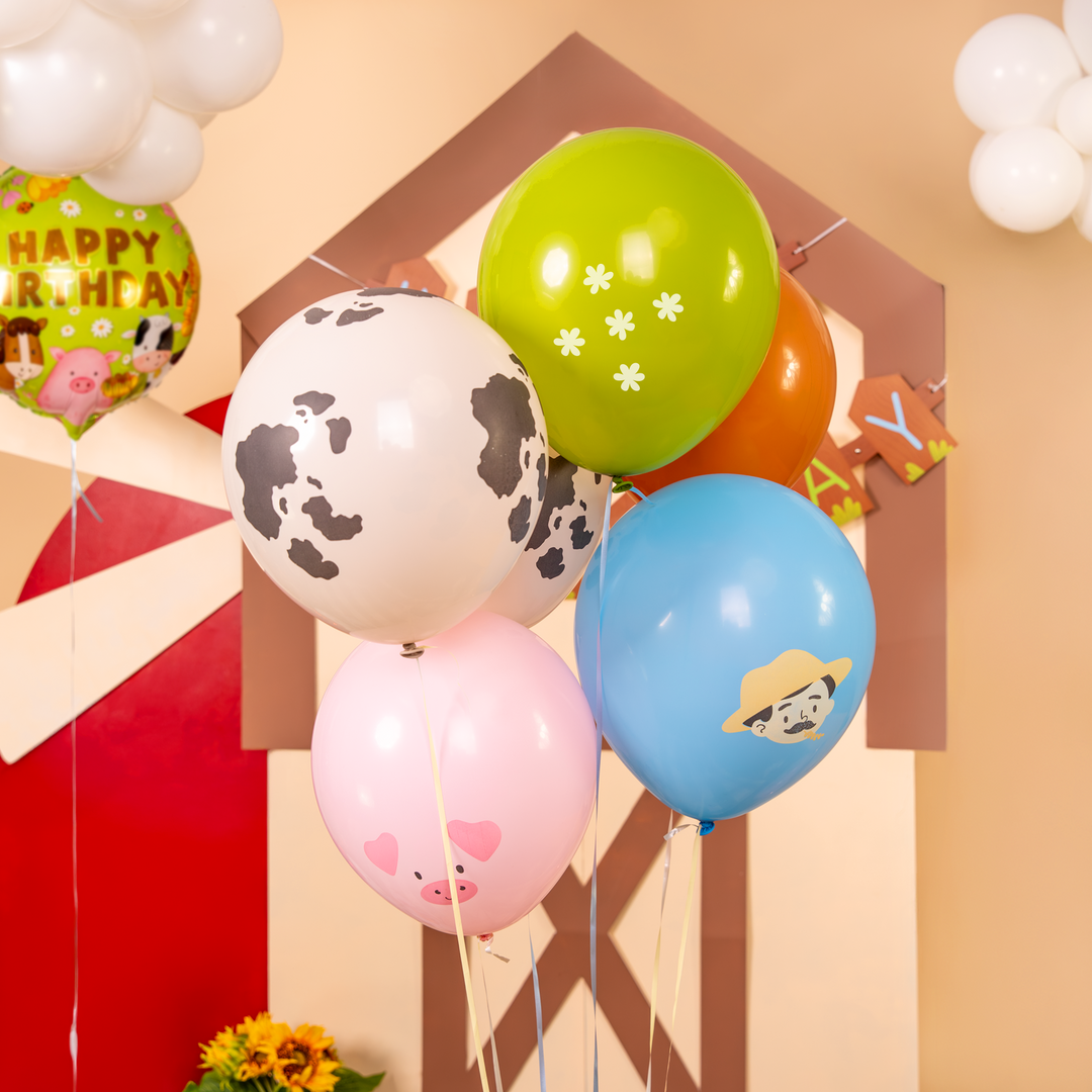 Balony Farma 12 cali 6 szt. zestaw